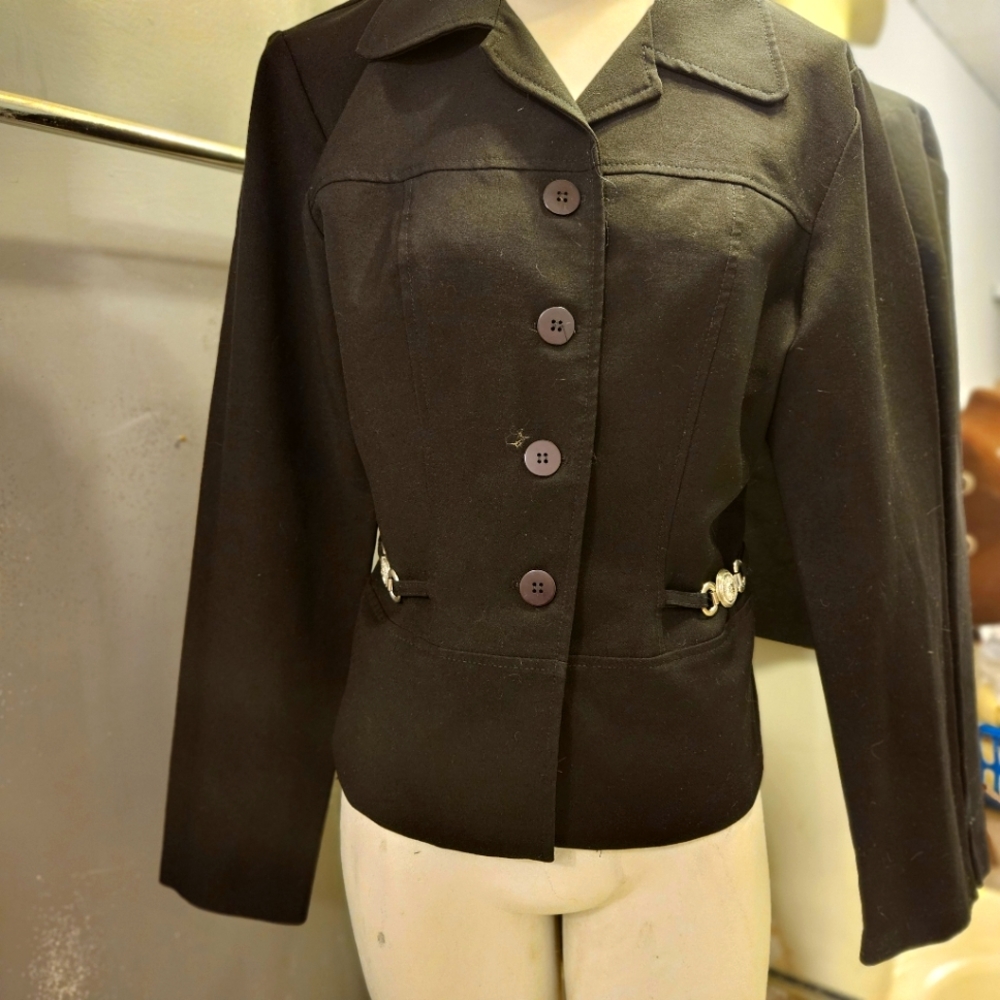 Y2K Black Blazer XOXO Sz L